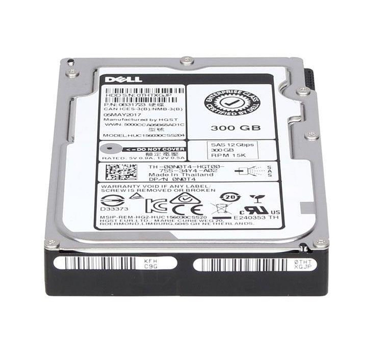 Brand New DELL 851GV 0851GV 0B31328 300GB SAS 15K 6GBPS 2.5" HDD FREE SHIPPING ANYWHERE