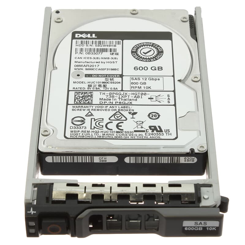 Brand New DELL P6GJX 0P6GJX 0B33077 600GB 10K 12G SAS 2.5'' HDD FREE SHIPPING ANYWHERE