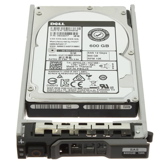 Brand New DELL P6GJX 0P6GJX 0B33077 600GB 10K 12G SAS 2.5'' HDD FREE SHIPPING ANYWHERE