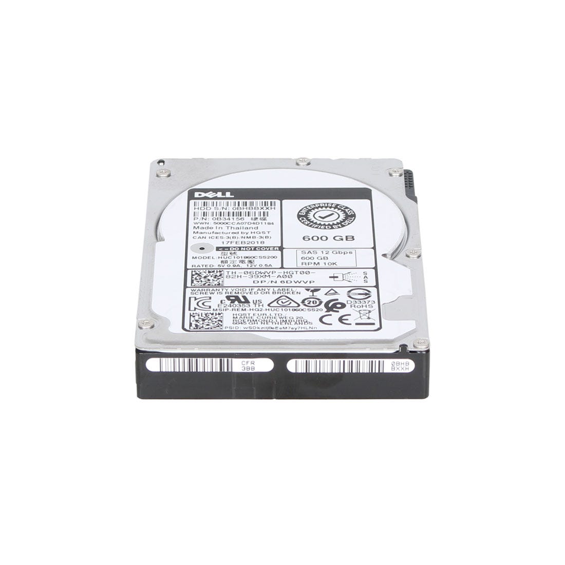 Brand New Dell 6DWVP 06DWVP 600GB HGST HUC101860CSS200 2.5" SAS w/Caddy I Free Shipping