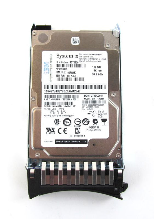 Brand New IBM 00FN457 0FN457 90Y8926 090Y8926 146GB 15K 6Bps SAS 2.5'' HDD FREE SHIPPING ANYWHERE
