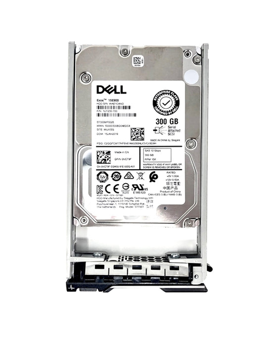 Brand New DELL 0NCT9F 1UT230-150 300GB 15K SAS 12 GBPS 2.5'' HDD w/Caddy I Sealed in Static Bag I Free Shipping