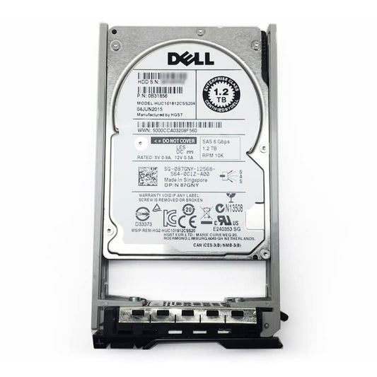 Brand New Dell 87GNY 087GNY 0B31856 1.2TB 10K 6Gbps SAS 2.5'' HDD FREE SHIPPING ANYWHERE