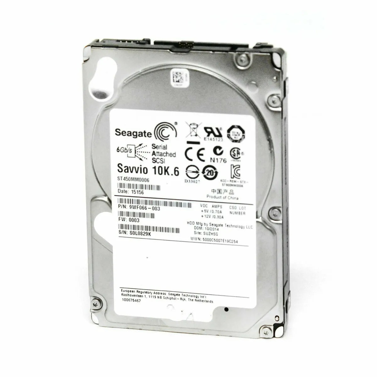 Brand New Seagate ST450MM0006 Savvio 10K.6 450GB SAS 2.5" HDD FREE SHIPPING ANYWHERE