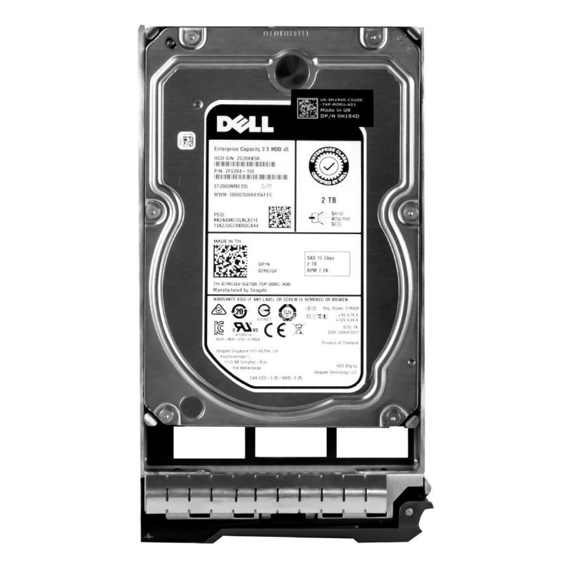 Brand New DELL 07RCGV 7RCGV 2FS204-150 400-ALOB 2TB 7.2K 3.5" 12Gbps HDD FREE SHIPPING ANYWHERE