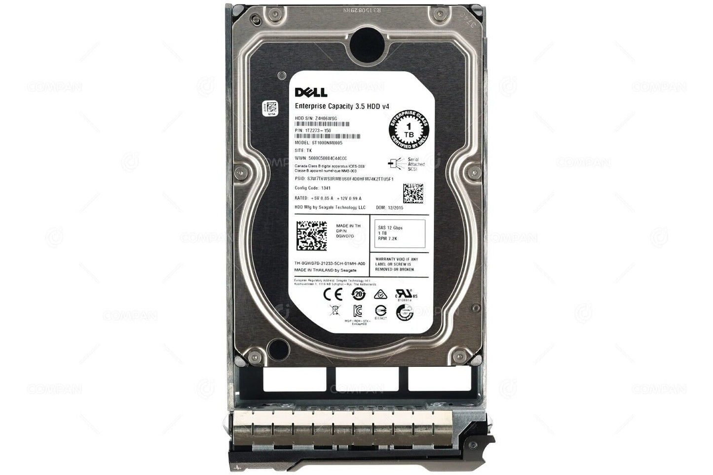 Brand New DELL 0GWD7D 1TZ273-150  1TB 7.2K SAS 12G 3.5" HDD FREE SHIPPING ANYWHERE